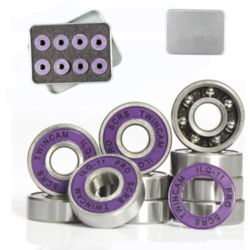 16PCS/set ILQ-11 Skating Bearings Deep Groove 608ZZ 8X22X7mm Chrome Steel Skates Bearings ABEC-11 Slalom Sliding