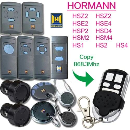 Hormann HSM2 HSM4 HSE2 HSE4 HSZ2 HSZ4 HSP2 HSP4 HS1 HS2 HS4 868mhz Remote Control Replacement Hormann 868.3mhz Remote Control
