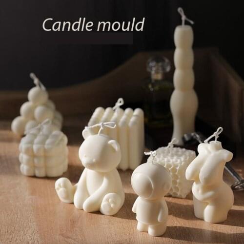 Various styles of DIY candle silicone molds, handmade scented candle silicone making tools, scented plaster decorative ornaments