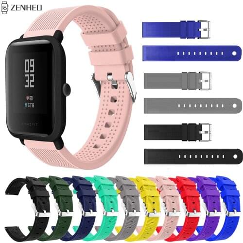 20mm Soft Silicone Strap For Xiaomi Huami Amazfit Bip BIT PACE Lite Youth Smart Watch Band Wearable Wrist Bracelet Watchband