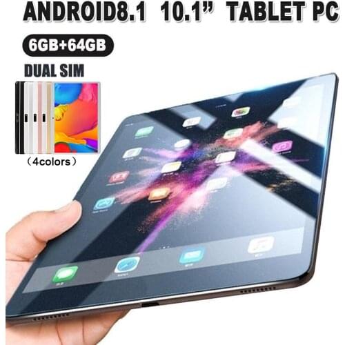 10.1 Inch Google Play Tablets Android 9.0 Quad Core 4G Phone Call GPS WiFi Bluetooth 2.5D Tempered Glass 1280*800 IPS Tablet