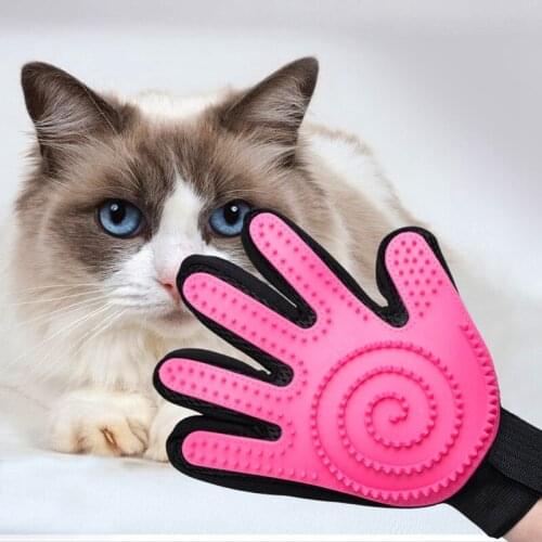 2020 NEW!Pet Glove Cat Grooming Glove Cat Hair Deshedding Brush Gloves Dog Comb For Cats Bath Clean Massage Hair Remover brushes
