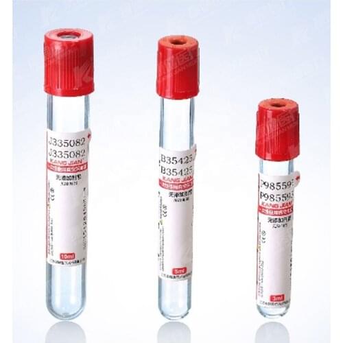 3ml/5ml/10/ml Vacuum Blood Collection Tube No Additive Plain Tube for Test
