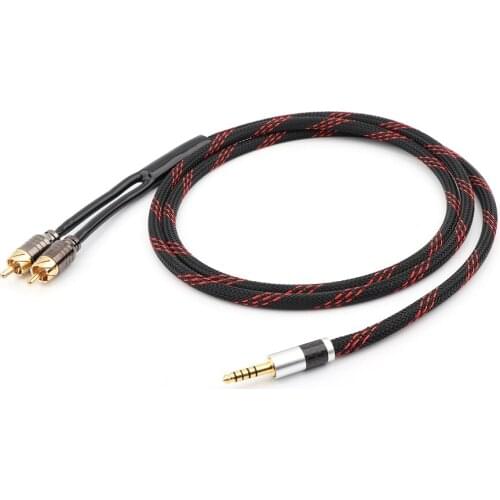 4.4mm 5 Pole Male Balanced to 2RCA Upgraded Cable For pha2a wm1a 1z zx300a