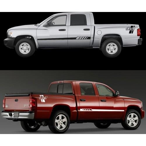 4pcs Sets Decal Sticker Side Stripes Graphics "L" Arrow 4x4 Off Road For DODGE RAM 1500 2500