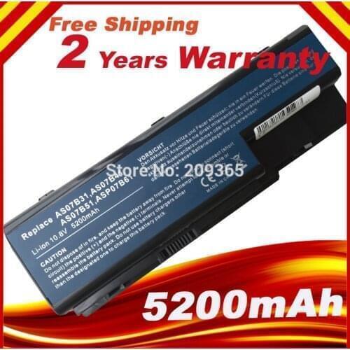 HSW Special price laptop battery FOR Acer Aspire AS07B31 AS07B32 AS07B41 AS07B42 AS07B51 AS07B7 fast shipping