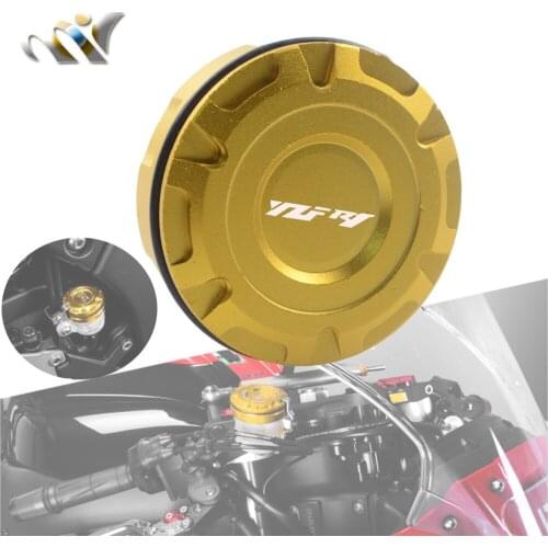 6 Color Motorcycle Accessories CNC Aluminum Rear Brake Fluid Reservoir Cover Cap For YAMAHA YZF R1 2009-2014 10 2011 2012 2013