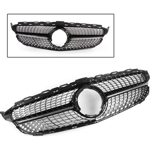 Diamond Grille DNN Car Front Upper Grill For Mercedes-Benz 2019 C-Class W205 C200 C250 C300 C350 (NOT FIT AMG Model) No Logo Kit
