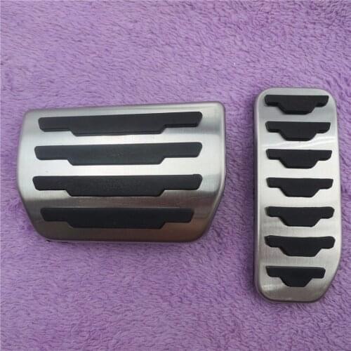 DEE Car Accessories Stainless Steel Accelerator Brake Foot Rest AT Pedal Pads For Jaguar XE,Car Styling Fuel Gas Pedal Stickers