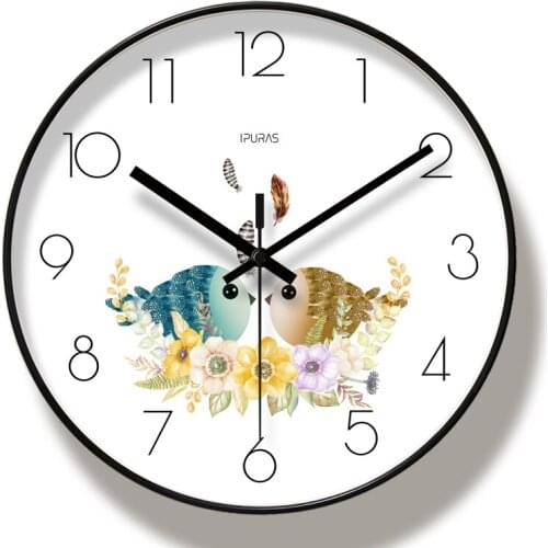 New 12 Inch Chinese Style Silent Clock Simple Personality Wall Clock Modern Design Living Room Clock Retro Wall Charts