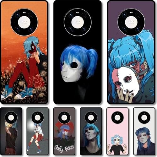 Blue hair boy Phone Case For Huawei mate 40 30 10 20 40 8 9 Lite Z Pro RS black cell shell