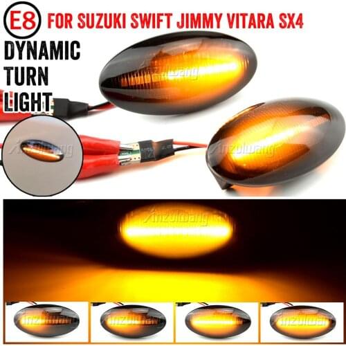 2pcs Dynamic LED Car Side Marker Lights Repeater Signal Lights For Suzuki Grand Vitara Vtarai Jimny Swift SX4 S-Cross APV Arena
