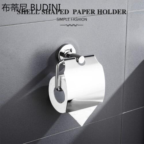 Bathroom Fixture SUS304 Stainless Steel Cover Toilet Paper Holder Wall Mount Roll Tissue Holder Paper Hanger Accessories