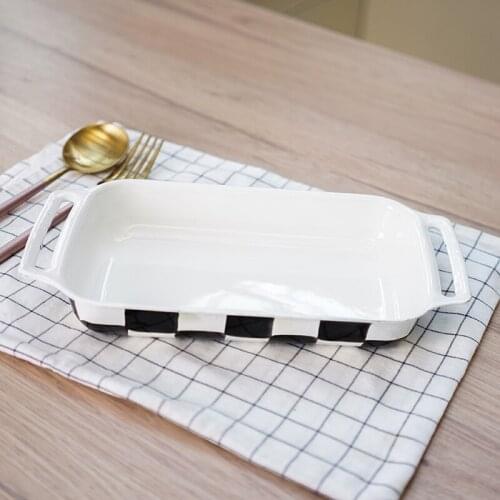 Enamel Serving Tray Decorative Platter Food Vintage Storage Organizer Home Decoration