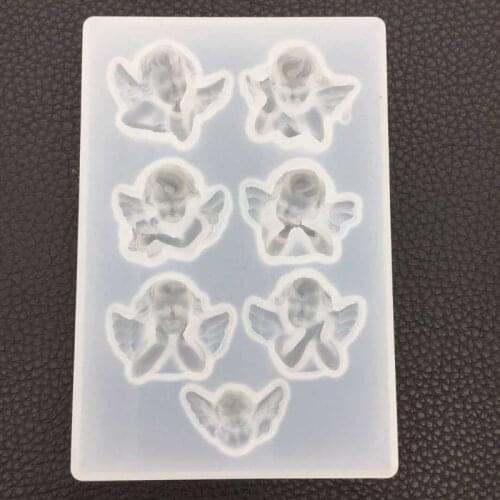 Little Angel Shape Silicone Mold For Resin DIY Clay UV Epoxy Resin Molds Pendant Jewelry Tools Mould
