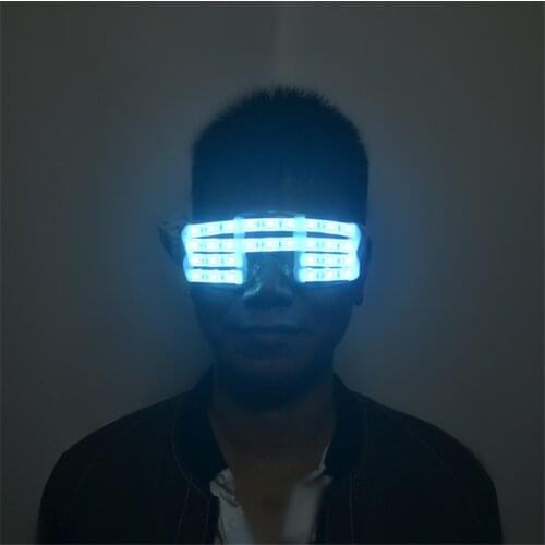 KS72 Disco dj dance wears led glasses party luminous wears stage led costumes perform glowing glass colorful light glasses props