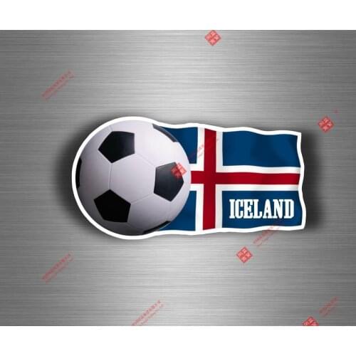 Hot Sell Personality Sticker Flag Iceland Icelandic Soccer Football Foot Car Map Reykjavik Viking C Decorative Car Styling Piece