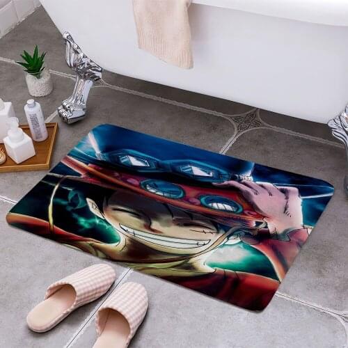 Luffy One Piece Cheaper Anti-slip Modern Area Rugs Living Room Balcony Bathroom Printed Carpet Doormat Hallway Bath Mat