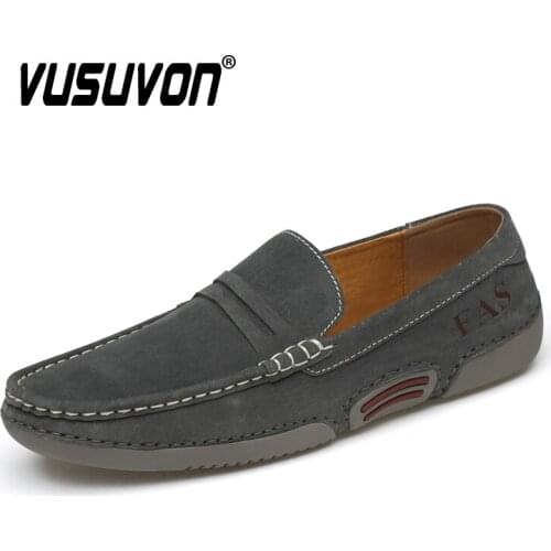 Hot Sale Men Loafers Comfortable Casual Leather Shoes Breathable Mens Flats Light Soft Classic Driving Shoes Size 38-44