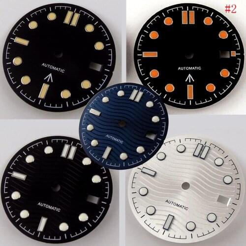 Nologo 31mm Watch Dial Men Watch Steel for NH35 NH35A Automatic Movement Date Display