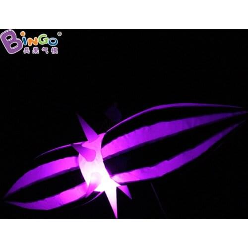 New beautiful party/club/event decoration inflatable led light hanging balloon with white and black stripes toys