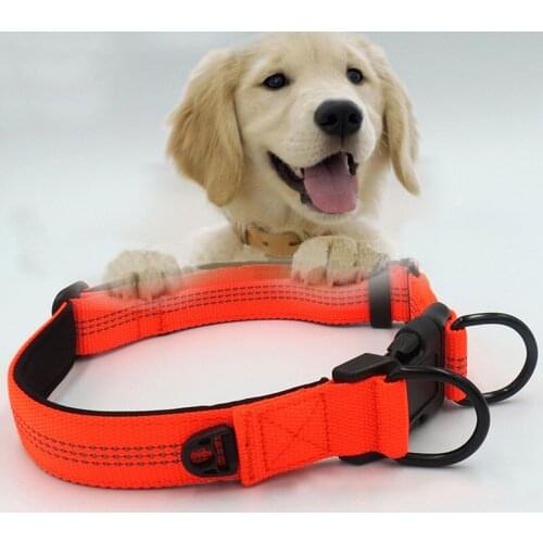 Hot Pet Collar for Dogs 4 Color Seletable Reflector Pet Dog Collar Night Safety Dog Necklace Dogs Luminous Collars Pet Supplies