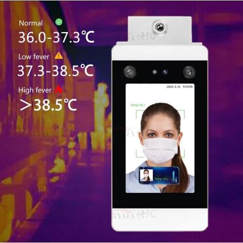 Body Temperature measurement Dynamic Face Facial Recognition WIFI TCP/IP Time Attendance and Access Control System