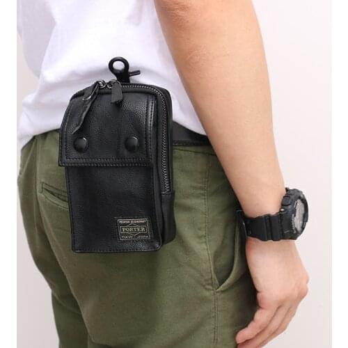 Fashion Pu Small Waist Packs Men Belt Bag 5.5 Inch Mobile Phone Bag Mens Travel Waist Bags