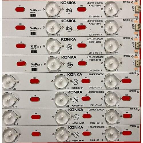 8pcs/set 12led LED backlight strip for LED39E330CE LED40F3300DC 35016696 35016697