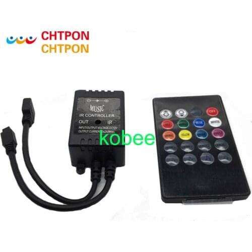 LED Music IR Controller 20key Remote Sound Sensor withut battery For 3528 5050 RGB LED Strip