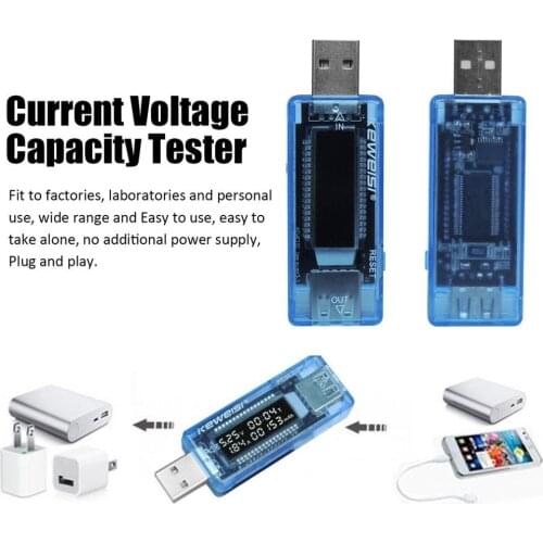 LCD USB Detector USB Volt Current Voltage Doctor Charger Capacity Plug Play Power Bank Tester Meter Digital Voltmeter Ammeter