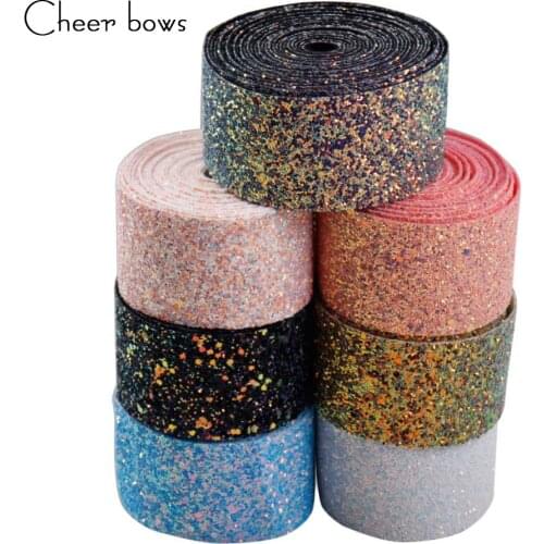 1 Yard 50mm New Shiny Chunky Glitter Ribbon Blingbling Soft Fabric Gift Package Handmade Material DIY Hairbow Accessories