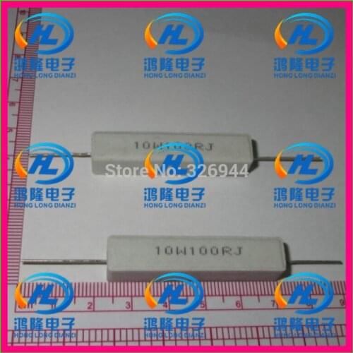 10pcs/lot) 10W 100 ohm +/-5% / 10W 100 ohm 5% / 10W 100RJ