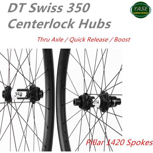 29er asymmetric am 40x28mm tubeless mtb carbon wheels DT350S boost 110x15 148x12/ thru axle mtb bike disc wheelset pillar 1420