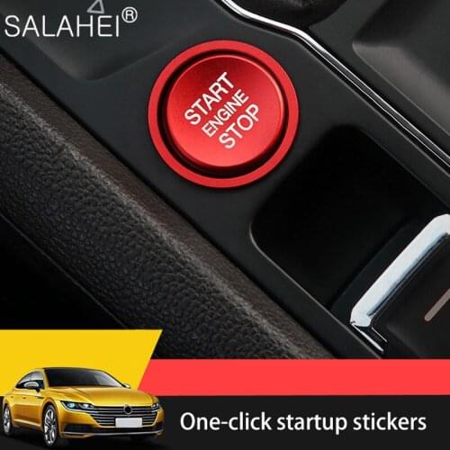 Aluminum Car Styling Engine Start Stop Button Ring Cover Trim For VW Volkswagen New CC 2019 2020 Interior Accessories Decoration