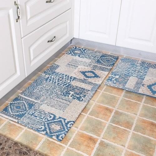 American Style Jacquard Kitchen Mat Home Entrance/Hallway Doormat Anti-Slip Kitchen Bedroom Area Carpet Rug Rug Bathroom