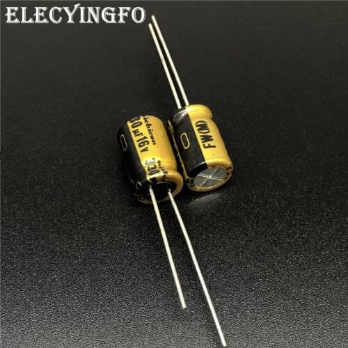 10Pcs/100Pcs 330uF 16V NICHICON FW Series 8x11.5mm 16V330uF HiFi Audio Capacitor