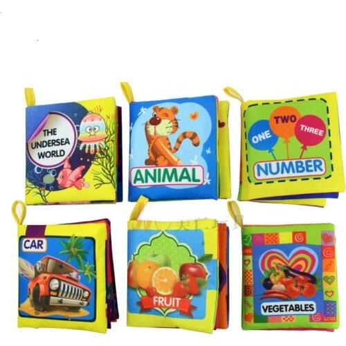 Coolplay Cloth Books Soft Baby Books Rustle Sound Baby Quiet Books Infant Early Learning Educational Toys 0 -12 Months Rattle