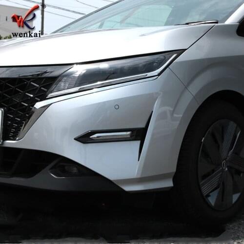 For Nissan Note E13 2021 2022 Front Bumper Decoration Plate Trim Sticker Car Accessories Parts ABS Chrome