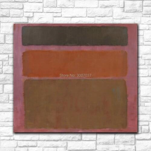 Famous Mark Rothko No. 16 (Red, Brown, and Black) Oil Painting Modern Decor Wall Art Pictures For Living Room Bedroom Aisle