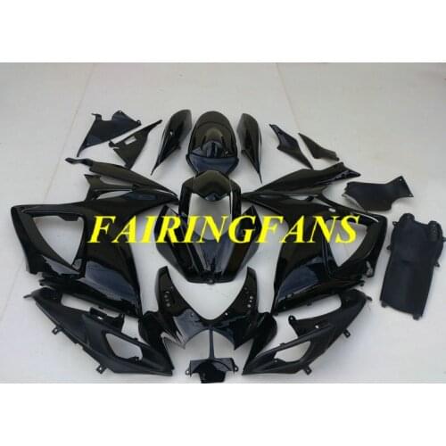 Motorcycle Fairing body kit for GSXR600 750 K6 06 07 GSXR 600 GSXR750 2006 2007 Gloss black Fairings bodywork+gifts SC92