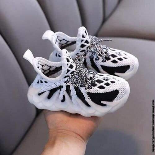 Spring / Autumn Children Shoes Boys Girls Casual Shoes Fashion Breathable Knitting Coconut Kids Sneakers birthday gift