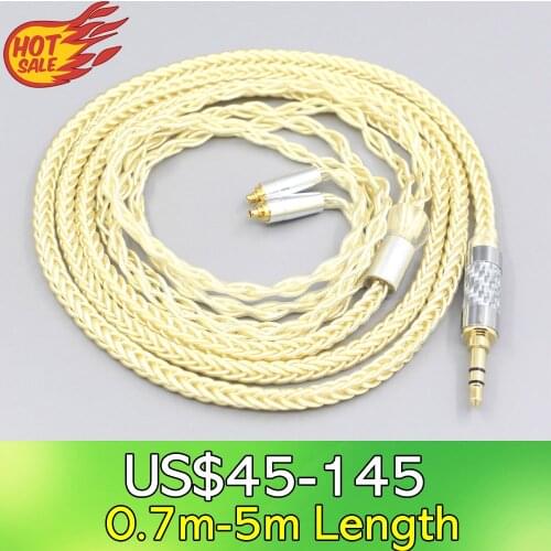 LN007624 8 Core Gold Plated + Palladium Silver OCC Alloy Cable For AKG N5005 N30 N40 MMCX Sennheiser IE300 IE900 Earphone