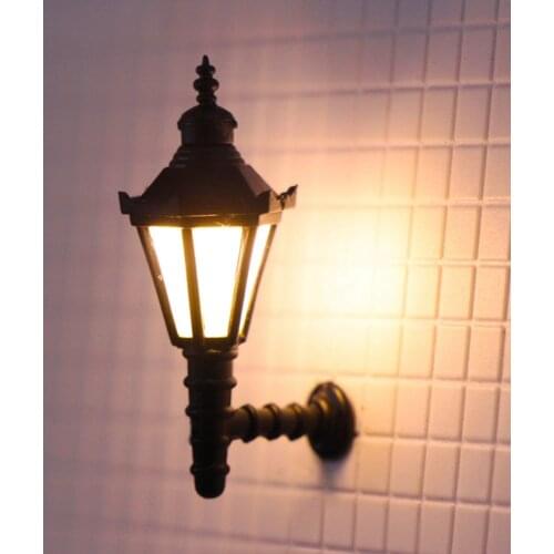 5pcs Model Railway 1/75 LED Hanging Lamps Wall Lights OO Scale 12V New LBD03 Model Outdoor Light