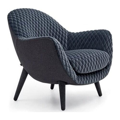 Upholstered Line Fabric Living Room Furniture Modern Single Sofa Chair