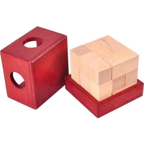 New 3D Box Wooden Cube Puzzle Logic Mind Brain Teaser Game for Adults Kids