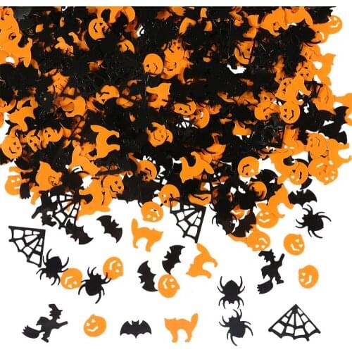 60/30G Halloween Pumpkin Witch Spider Web Bat Confetti for Home Party Decoration Happy Halloween Confetti Table Decor Sequins