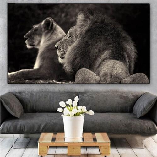 Full 5D diy Daimond Painting gray lions couple 3D stitch cross diamond mosaic rhinestones diamant embroidery animals decor