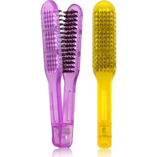 Popular DIY Hairstyling Brush Bristle Long Hair Straight Comb For Barber Hairdressing Straighting Brush Salon Hairdresser V Comb