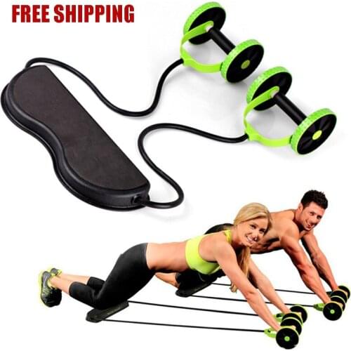 Ab Wheel Roller Sport Bodybuilding Dobule Wheels AB Roller Pull Rope Abdominal Trainer Gym Equipment Abs Trainer Fitness Machine